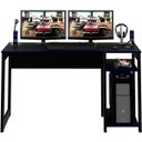 Ver imagem 5 de Mesa para Computador Gamer Espaço para 2 Monitores e Cpu Preto/Azul