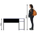 Ver imagem 4 de Mesa para Computador Gamer Espaço para 2 Monitores e Cpu Preto/Azul