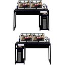 Ver imagem 3 de Mesa para Computador Gamer Espaço para 2 Monitores e Cpu Preto/Azul