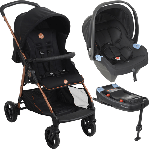 Carrinho com Bebe Conforto e Base Isofix Burigotto Lui Cobre