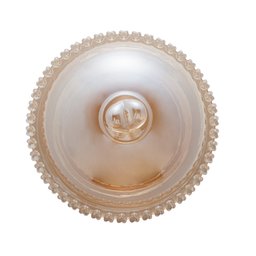 Queijeira de Cristal Com Tampa Coração Âmbar Metalizado Lyor - 3