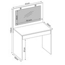 Ver imagem 2 de Escrivaninha Penteadeira Camarim Atraente com Espelho e Led Branco Demóbile