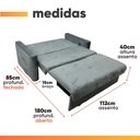 Ver imagem 4 de Sofá Cama 2 Lugares 1,40m com Almofadas Dani