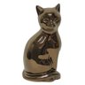 GATO DECORATIVO DE CERAMICA DOURADO 9CM X 8CM X 17,5CM BTC Decor - 1