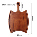 Ver imagem 2 de Tábua Churrasco Carne Country Madeira Nobre Maciça Artesanal + Abridor