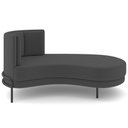 Ver imagem 7 de Chaise Longue Divã 164cm Braço Direito Logus D06 Veludo Cinza - Mpozenato