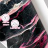 Papel de Parede Painel 3D Mármore Preto White Rosa 1M Auto Colante Lavável Revestimento Brilhoso - 4