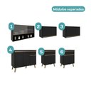 Ver imagem 6 de Cozinha Completa Atlanta Nexo 11 Portas 3 Gavetas MDP 225cm Preto Touch Móveis Carraro