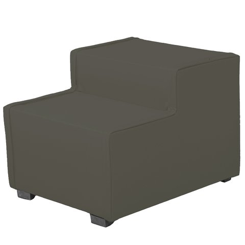 Escada Estofada 2 Degraus para Cachorro Gato e Maca de Estetica Suede