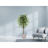 Planta Artificial Ficus Verde 1,50 kit + Vaso S. Bege 30 cm - 2