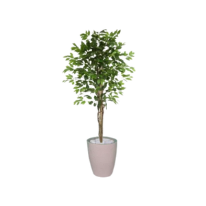 Planta Artificial Ficus Verde 1,50 kit + Vaso S. Bege 30 cm