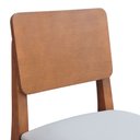 Ver imagem 7 de Kit 2 Banqueta Baixa/Cadeiras Lyon Madeira Encosto Anatômico Assento Estofado - Amêndoa