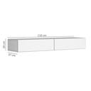 Ver imagem 5 de Aparador Eros 110 Suspenso com 2 Gavetas Estilo Minimalista para Sala Estar ou Escritório:naturale