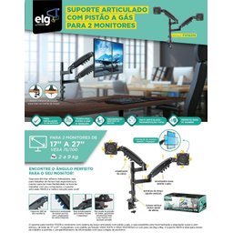 Suporte para 2 Monitores Multiarticulado Fh160n com Torre - 6