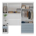 Ver imagem 3 de Quarto Modulado Solteiro com Guarda-roupas Maleiro e Cabeceira Alpes Master Luciane Móveis