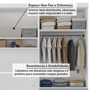 Ver imagem 6 de Quarto Modulado Solteiro com Guarda-roupas Maleiro e Cabeceira Alpes Master Luciane Móveis