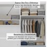 Quarto Modulado Solteiro com Guarda-roupas Maleiro e Cabeceira Alpes Master Luciane Móveis - 6