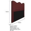 Ver imagem 5 de Cabeceira Queen Bari P02 160 cm Para Cama Box Suede Bordô