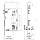 Ver imagem 2 de Fechadura Design Interna Roseta Quadrada 55mm Cromado 841i817cr 3f