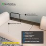 Poltrona Cama de Espuma Modular Axel 90cm com Apoio de Metal Linho Bege - Desk Design - 3