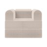 Poltrona Cama de Espuma Modular Axel 90cm com Apoio de Metal Linho Bege - Desk Design - 6
