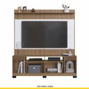Ver imagem 3 de Rack Estante com Painel para Tv até 75 Pol 180 Cm Lisboa 2 Portas Nichos Mdp Mel Branco - Clicklar