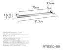 Ver imagem 2 de Toalheiro Duplo 80 cm Inox - Kromus RT0310-80