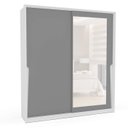Ver imagem 3 de Guarda Roupa Casal com 2 Portas de Correr 2 Gavetas e Espelho 240849 Linha Porto Politorno Móveis