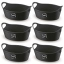 Ver imagem 1 de Kit 6 Cestos Batata Frita Preto 28x12cm Restaurantes Bares Lancherias Plus M Uz Utilidades