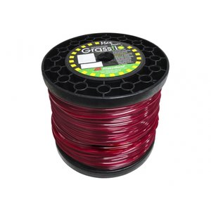 Fio Nylon Cortador Grama Quadrado 2,4mm 2kg Vermelho