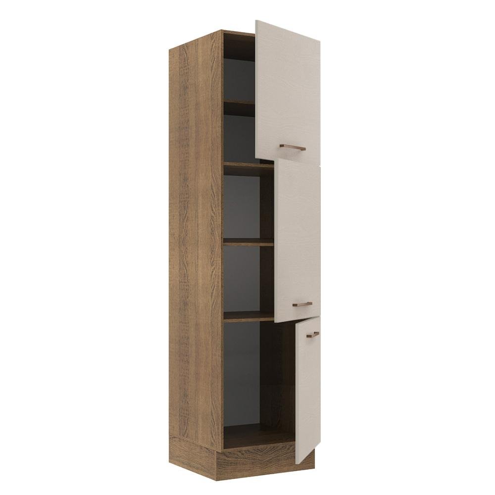 Paneleiro 60 Cm 3 Portas Rustic/crema Agata Madesa - 5