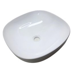Cuba Lavatorio de Sobrepor Redonda Ceramica 41,5x41cm Branca - Copacabana - 3