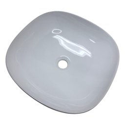 Cuba Lavatorio de Sobrepor Redonda Ceramica 41,5x41cm Branca - Copacabana - 4