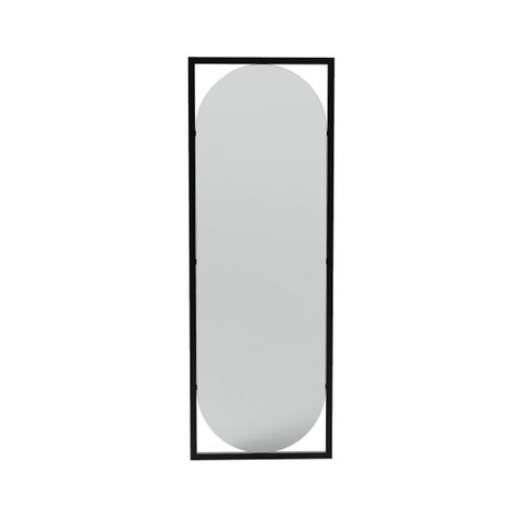 Espelho Decorativo Float Preto 123x43cm Oblongo