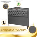 Ver imagem 5 de Conjunto Cabeceira/Calçadeira Holanda 1,60 cm Linho Cinza Escuro - Star Confort conjunto holanda cal