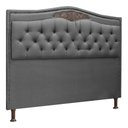 Ver imagem 3 de Conjunto Cabeceira/Calçadeira Holanda 1,60 cm Linho Cinza Escuro - Star Confort conjunto holanda cal