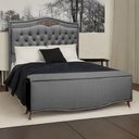 Ver imagem 2 de Conjunto Cabeceira/Calçadeira Holanda 1,60 cm Linho Cinza Escuro - Star Confort conjunto holanda cal