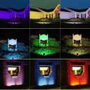 Ver imagem 4 de Luminária Refletor Holofote de Leds Luz Rgb Colorida 100w com Controle Remoto Suporte Ajustável para