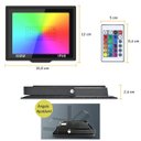 Ver imagem 3 de Luminária Refletor Holofote de Leds Luz Rgb Colorida 100w com Controle Remoto Suporte Ajustável para