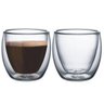 Conjunto de Xicaras de Vidro Duplo Cafe 80ml 2 Peças-mimo - 1