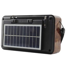 Caixa de Som Bluetooth com Painel Solar Rádio Fm El522 Preto - 3