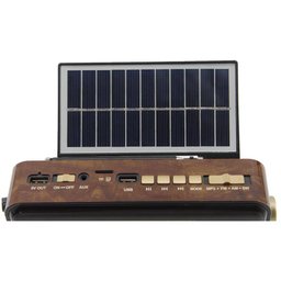 Caixa de Som Bluetooth com Painel Solar Rádio Fm El522 Preto - 2