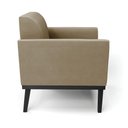 Ver imagem 7 de Poltrona Decorativa Pés Fixo em Madeira Preto Suede Nude