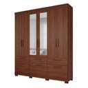 Ver imagem 3 de Guarda-Roupa Casal 7 Portas 5 Gavetas com Espelhos e Pés 192cm 100% MDF Coimbra Espresso Móveis
