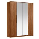 Ver imagem 4 de Guarda Roupa Casal Attore Ambiente 4 Portas Nogueira Touch com Espelho Demóbile - Demartêz