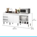 Ver imagem 6 de Armário de Cozinha Balcão Pia Completo 2035 Menu Móveis