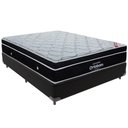 Ver imagem 1 de Cama Box Preto e Colchão Elegant Molas Ensacadas Casal Ortobom