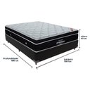 Ver imagem 3 de Cama Box Preto e Colchão Elegant Molas Ensacadas Casal Ortobom