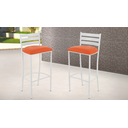 Ver imagem 1 de Kit 2 Banquetas com Encosto de 75cm:laranja/branco