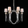 LUSTRE METAL/TECIDO 70CMX58CM 6XE14 - CR/CREM - 1